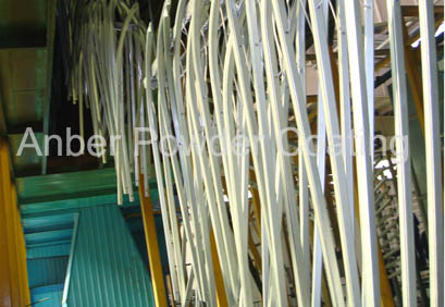 Table leg powder coating line